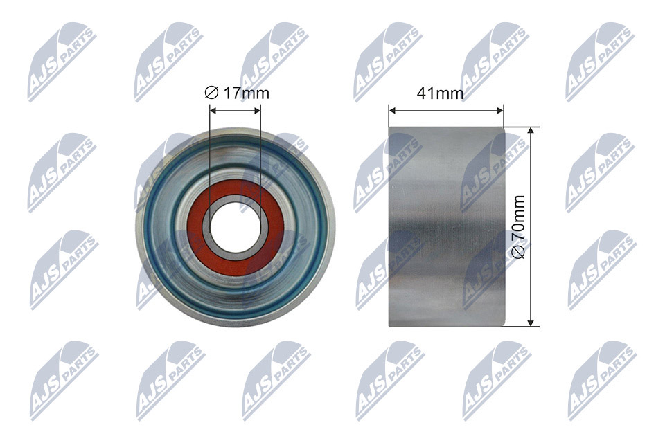 Tensioner Pulley, V-ribbed belt - RNK-TY-037 NTY