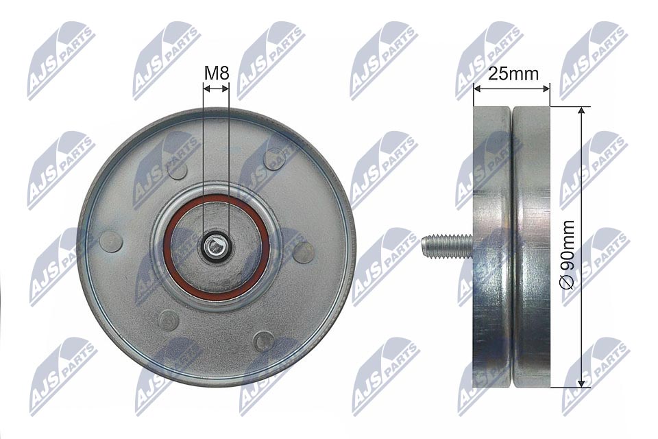 Deflection/Guide Pulley, V-ribbed belt - RNK-VW-021 NTY