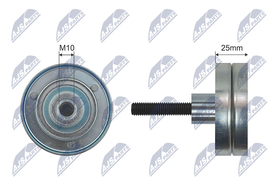 Deflection/Guide Pulley, V-ribbed belt - RNK-VW-022 NTY