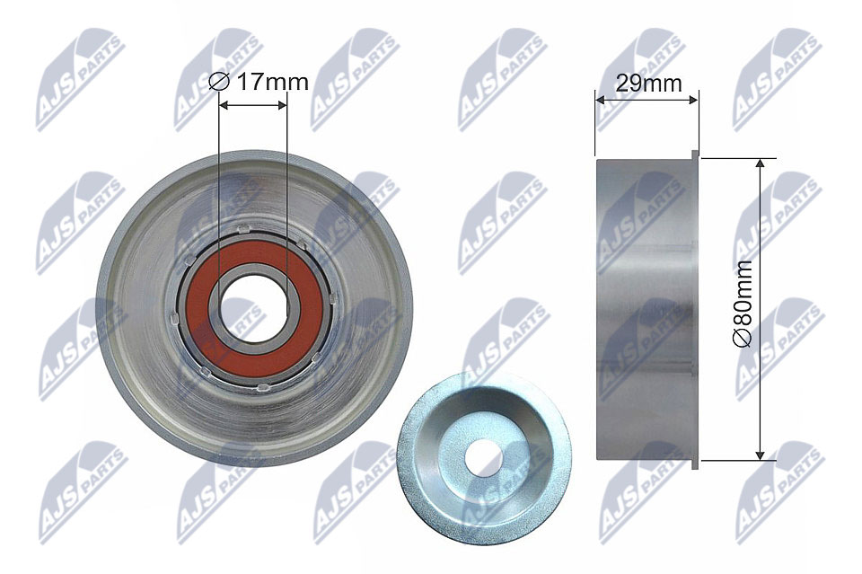 Umlenk-/Führungsrolle, Keilrippenriemen - RRK-MS-000 NTY