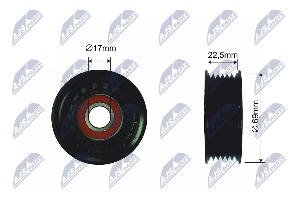 Umlenk-/Führungsrolle, Keilrippenriemen - RRK-MZ-001 NTY