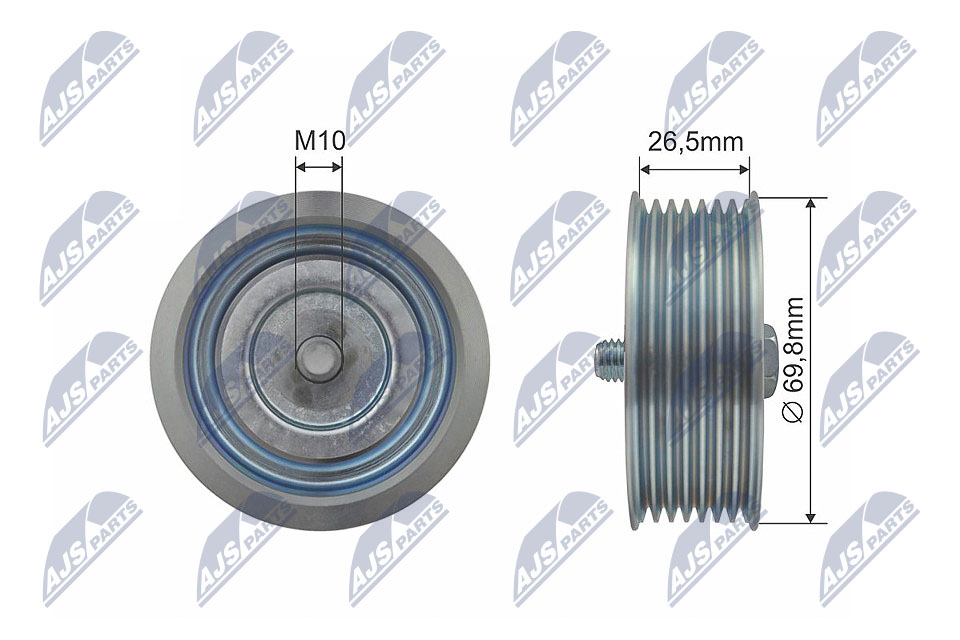 Umlenk-/Führungsrolle, Keilrippenriemen - RRK-NS-005 NTY