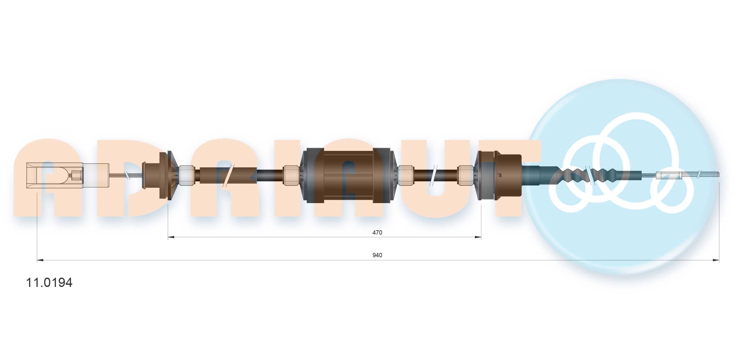 Clutch Cable - 11.0194 ADRIAUTO