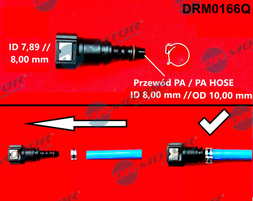 Hose Connector, fuel hose - DRM0166Q Dr.Motor Automotive