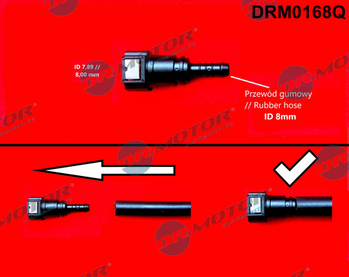 Hose Connector, fuel hose - DRM0168Q Dr.Motor Automotive