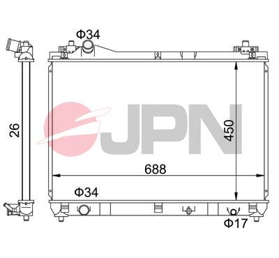 Radiatore, Raffreddamento motore - 60C9049-JPN JPN