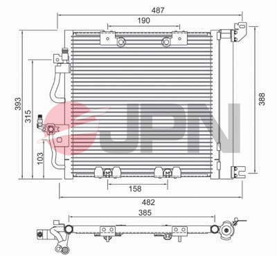 Condenser, air conditioning - 60C9114-JPN JPN