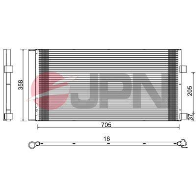 Condenser, air conditioning - 60C9126-JPN JPN