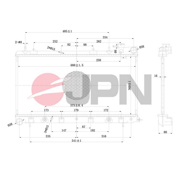 Radiator, engine cooling - 60C9050-JPN JPN