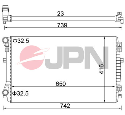 Radiator, engine cooling - 60C9069-JPN JPN
