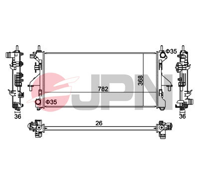 Radiator, engine cooling - 60C9020-JPN JPN