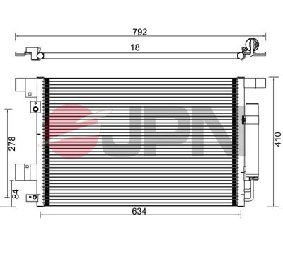 Condenser, air conditioning - 60C9091-JPN JPN