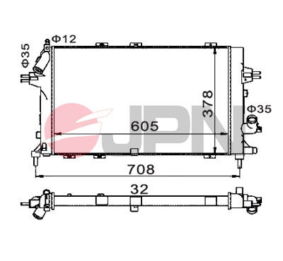 Radiator, engine cooling - 60C9036-JPN JPN