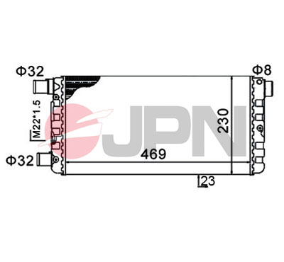Radiator, engine cooling - 60C9016-JPN JPN
