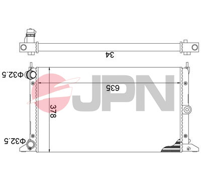Radiator, engine cooling - 60C9068-JPN JPN