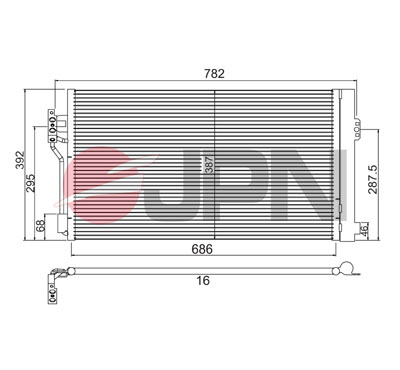 Condenser, air conditioning - 60C9104-JPN JPN