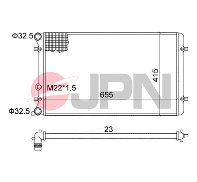 Radiator, engine cooling - 60C9002-JPN JPN