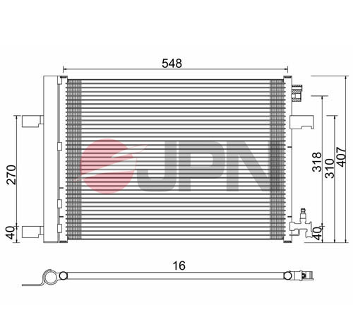Condenser, air conditioning - 60C9119-JPN JPN