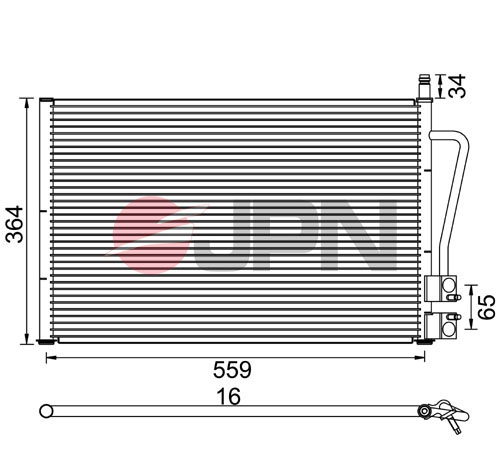 Condenser, air conditioning - 60C9097-JPN JPN