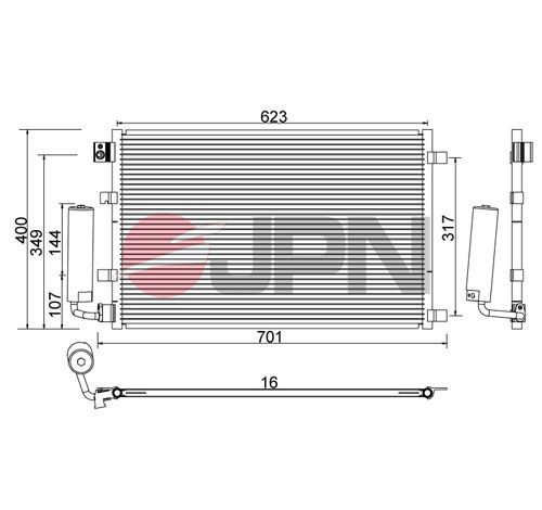 Condenser, air conditioning - 60C9110-JPN JPN