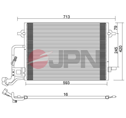 Condenser, air conditioning - 60C9137-JPN JPN