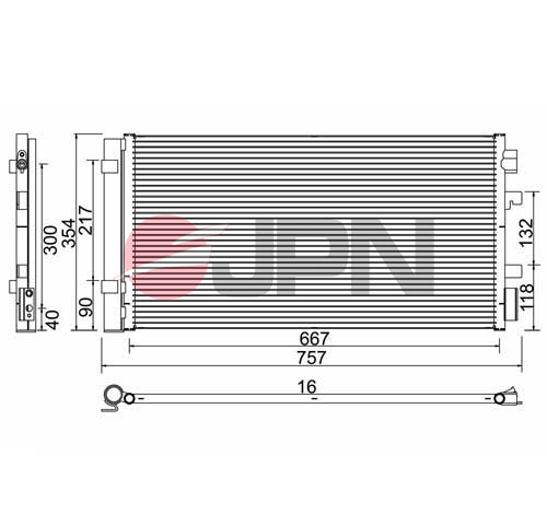 Condenser, air conditioning - 60C9128-JPN JPN
