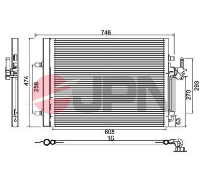 Condenser, air conditioning - 60C9096-JPN JPN