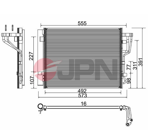 Condenser, air conditioning - 60C0329-JPN JPN