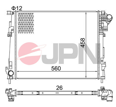 Radiator, engine cooling - 60C9039-JPN JPN
