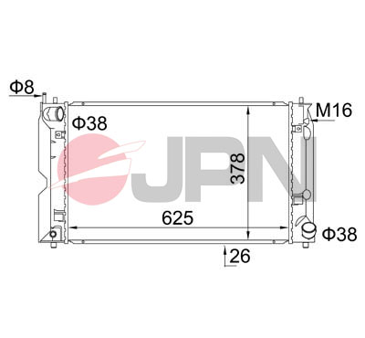 Radiator, engine cooling - 60C9051-JPN JPN