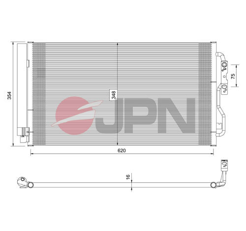 Condenser, air conditioning - 60C9088-JPN JPN