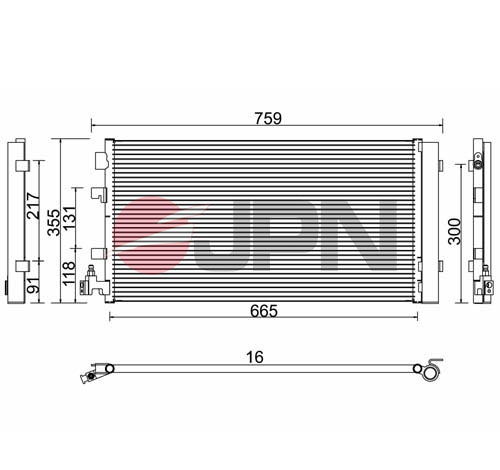 Condenser, air conditioning - 60C9127-JPN JPN