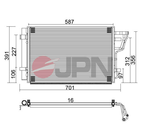 Condenser, air conditioning - 60C0327-JPN JPN