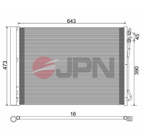 Condenser, air conditioning - 60C9085-JPN JPN