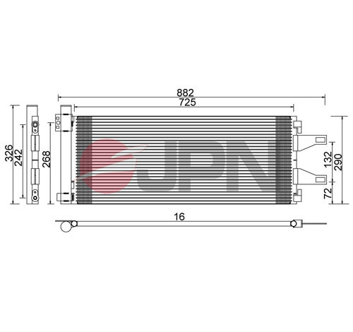 Condenser, air conditioning - 60C9094-JPN JPN
