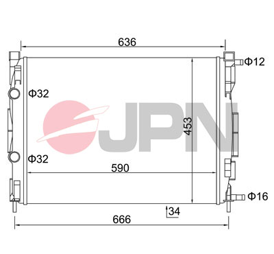 Radiator, engine cooling - 60C9044-JPN JPN