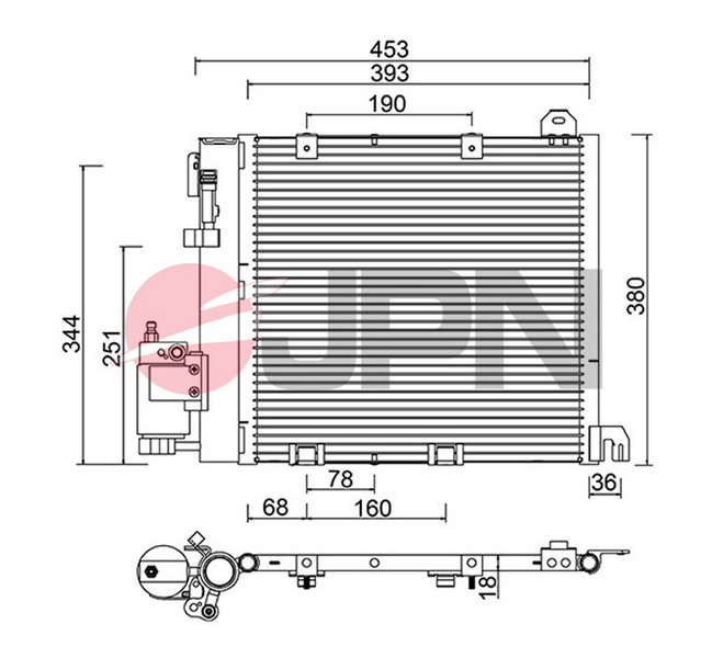 Condenser, air conditioning - 60C9112-JPN JPN