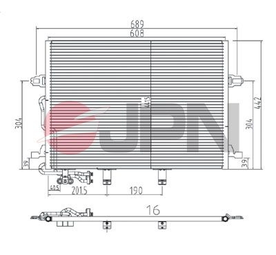 Condenser, air conditioning - 60C9102-JPN JPN