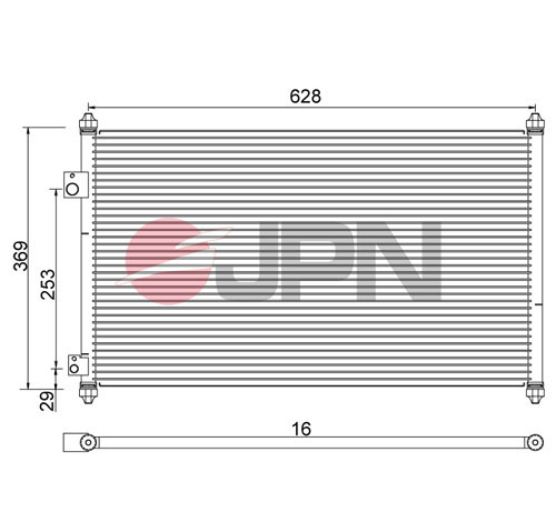 Condenser, air conditioning - 60C9100-JPN JPN