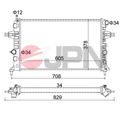 Radiatore, Raffreddamento motore - 60C9029-JPN JPN