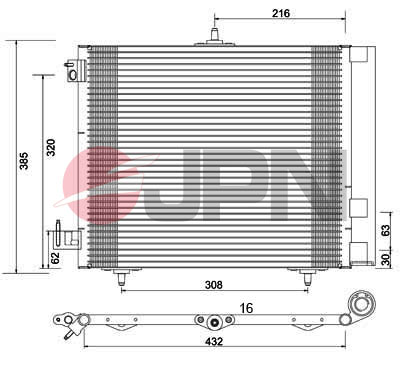 Condenser, air conditioning - 60C9090-JPN JPN