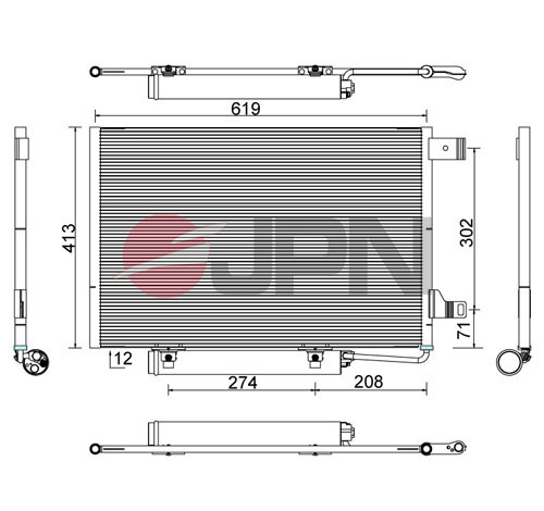 Condenser, air conditioning - 60C9107-JPN JPN