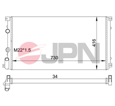 Radiator, engine cooling - 60C9033-JPN JPN