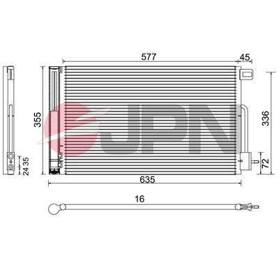 Condenser, air conditioning - 60C9098-JPN JPN