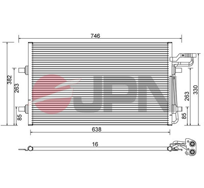 Condenser, air conditioning - 60C9147-JPN JPN