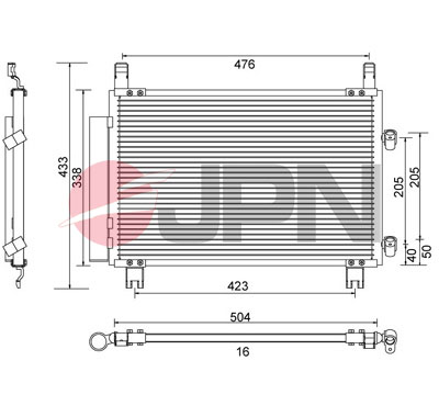 Condenser, air conditioning - 60C9133-JPN JPN