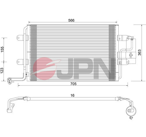 Condenser, air conditioning - 60C9136-JPN JPN