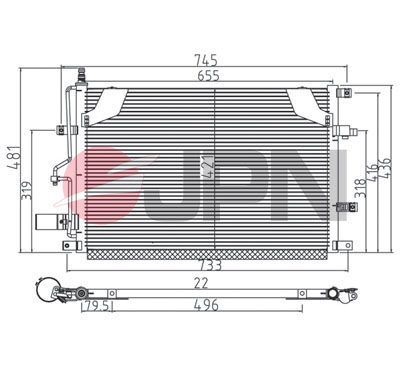Condenser, air conditioning - 60C9146-JPN JPN