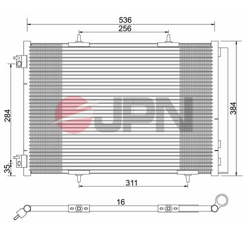 Condenser, air conditioning - 60C9124-JPN JPN