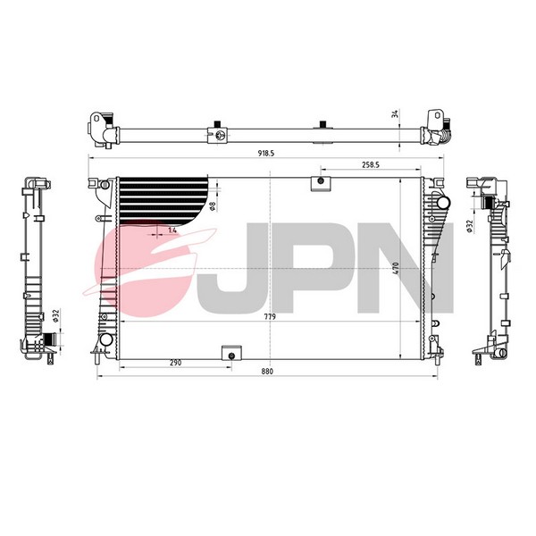 Radiator, engine cooling - 60C9046-JPN JPN